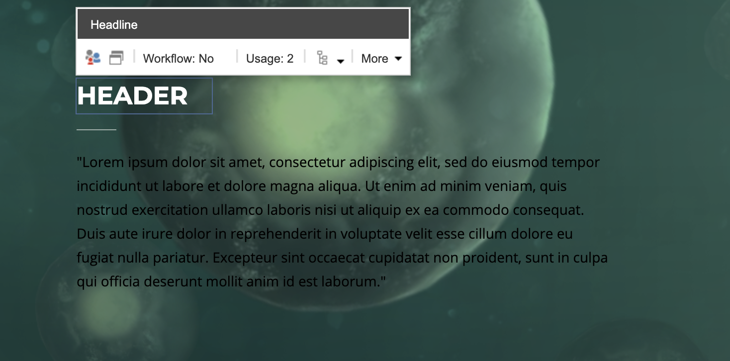 sitecore floating toolbar